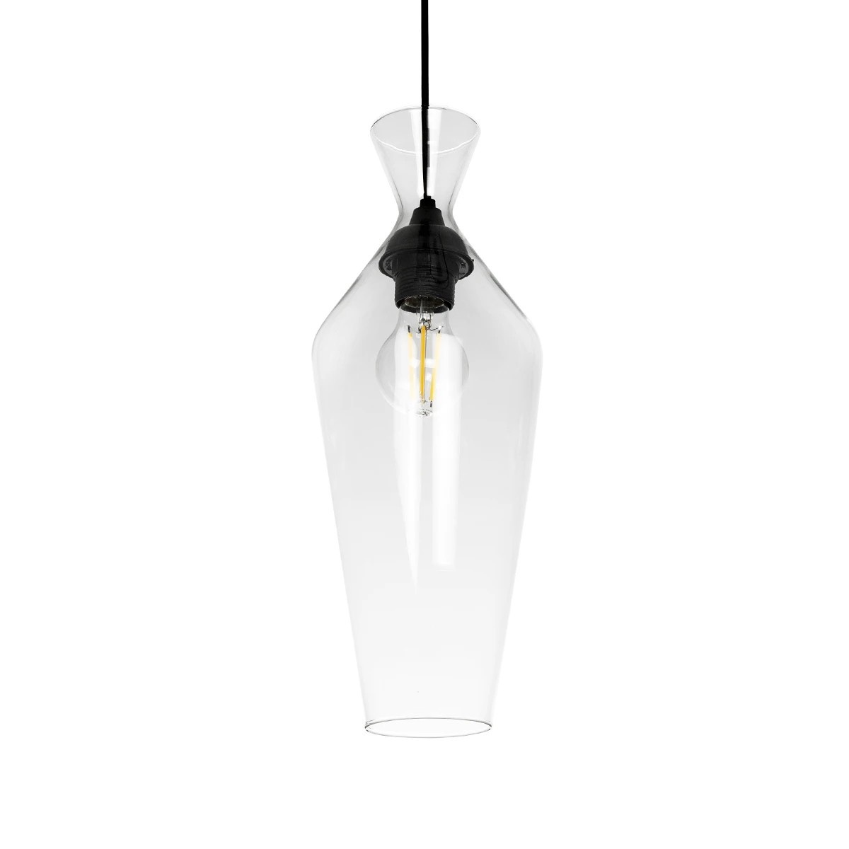 GLOBOSTAR® BOHEMIA 206-0041 Μοντέρνο Κρεμαστό Φωτιστικό Οροφής με Ντουί 1 x E27 AC 220-240V IP20 - Διάφανο - Μ15 x Π15 x Υ40cm GLOBOSTAR® BOHEMIA 206-0041 Μοντέρνο Κρεμαστό Φωτιστικό Οροφής με Ντουί 1 x E27 AC 220-240V IP20 - Διάφανο - Μ15 x Π15 x Υ40cm
