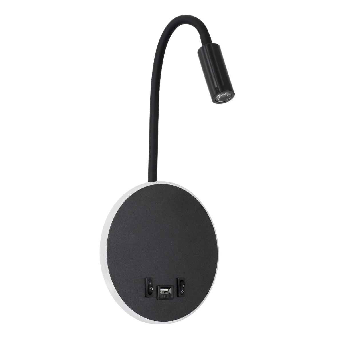 GLOBOSTAR® GOOSE 60883 Μοντέρνο Φωτιστικό Τοίχου - Απλίκα Ξενοδοχείου Reading Light με Φορτιστή USB 3A LED 6W 600lm 36° & 360° AC 220-240V IP20 Φυσικό Λευκό 4500K - CREE XPE & Lumileds SMD Chip & TÜV SÜD Driver - Μαύρο Ματ - Μ15.5 x Π15 x Υ30. GLOBOSTAR® GOOSE 60883 Μοντέρνο Φωτιστικό Τοίχου - Απλίκα Ξενοδοχείου Reading Light με Φορτιστή USB 3A LED 6W 600lm 36° & 360° AC 220-240V IP20 Φυσικό Λευκό 4500K - CREE XPE & Lumileds SMD Chip & TÜV SÜD Driver - Μαύρο Ματ - Μ15.5 x Π15 x Υ30.