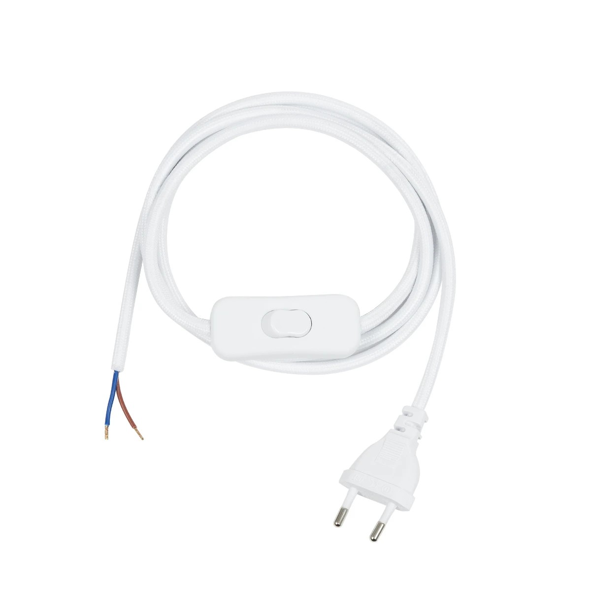 GLOBOSTAR® WHIP 77671 Μοντέρνο DIY Υφασμάτινο Καλώδιο με Διακόπτη On/Off AC 220-240V IP20 - Λευκό - Μ150 x Π2.7 x Υ1.9cm GLOBOSTAR® WHIP 77671 Μοντέρνο DIY Υφασμάτινο Καλώδιο με Διακόπτη On/Off AC 220-240V IP20 - Λευκό - Μ150 x Π2.7 x Υ1.9cm