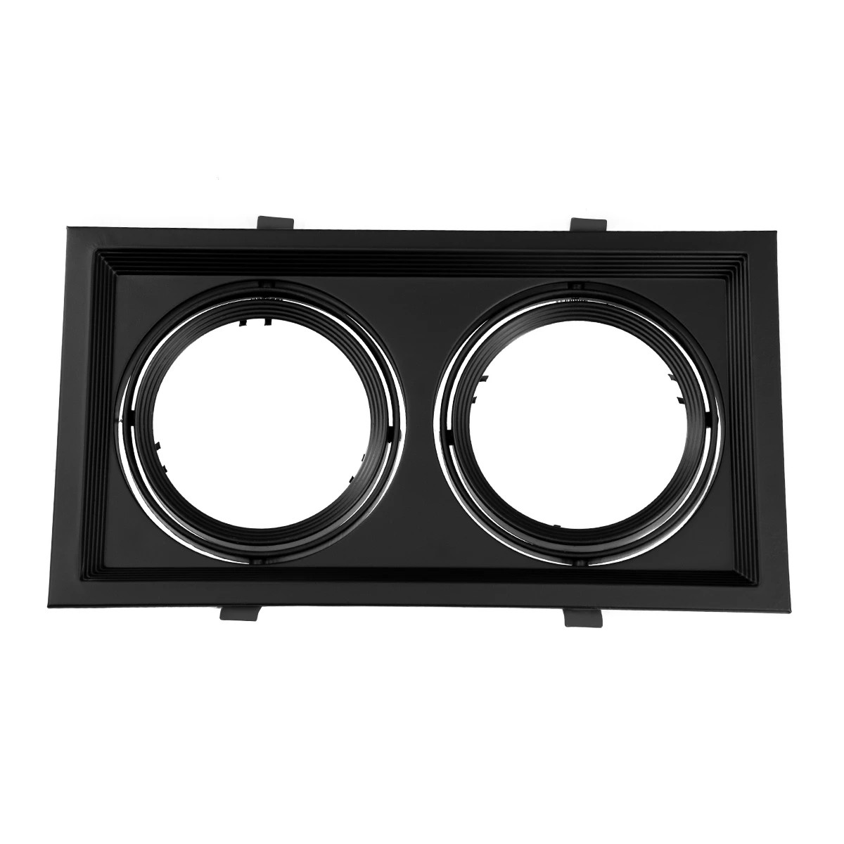 GLOBOSTAR® VITA 77855 Χωνευτή Κινούμενη Βάση για 2 x Σποτ AR111 για Ντουί GU10/GU5.3 IP20 - Μαύρο Ματ - Μ33.5 x Π18 x Υ5.5cm / Q32.5 x 17cm GLOBOSTAR® VITA 77855 Χωνευτή Κινούμενη Βάση για 2 x Σποτ AR111 για Ντουί GU10/GU5.3 IP20 - Μαύρο Ματ - Μ33.5 x Π18 x Υ5.5cm / Q32.5 x 17cm