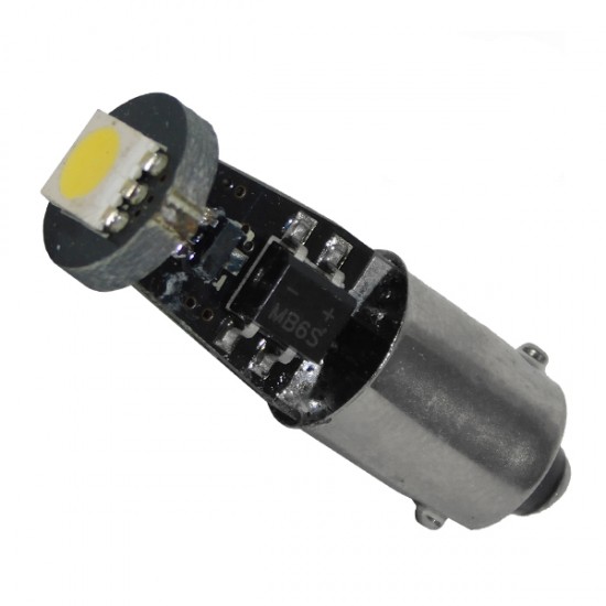 GloboStar® BA9S - T4W 22000 Λάμπα Αυτοκινήτου Can LED Bus με 1 SMD 5050 12 Volt 2.52W 24 lm 120° Ψυχρό Λευκό 6000K GloboStar® BA9S - T4W 22000 Λάμπα Αυτοκινήτου Can LED Bus με 1 SMD 5050 12 Volt 2.52W 24 lm 120° Ψυχρό Λευκό 6000K