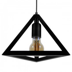 GLOBOSTAR® TRIANGLE 01063 Μοντέρνο Κρεμαστό Φωτιστικό Οροφής με Ντουί 1 x E27 AC 220-240V IP20 - Μαύρο - Μ25 x Π25 x Y21cm GLOBOSTAR® TRIANGLE 01063 Μοντέρνο Κρεμαστό Φωτιστικό Οροφής με Ντουί 1 x E27 AC 220-240V IP20 - Μαύρο - Μ25 x Π25 x Y21cm