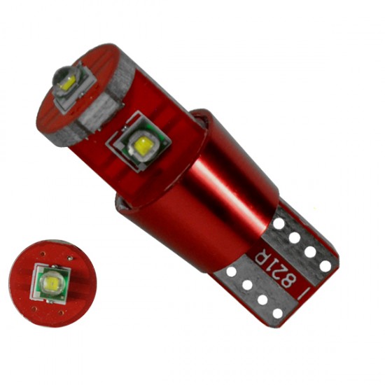 GloboStar® T10 W5W 04477 Λαμπτήρας LED T10 Can Bus με 3 CREE LED 12v 6000k GloboStar® T10 W5W 04477 Λαμπτήρας LED T10 Can Bus με 3 CREE LED 12v 6000k