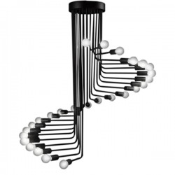 GLOBOSTAR® STAIRS 01024 Μοντέρνο Φωτιστικό Οροφής με Ντουί 26 x E27 AC 220-240V IP20 - Μαύρο - Μ80 x Π80 x Υ95cm GLOBOSTAR® STAIRS 01024 Μοντέρνο Φωτιστικό Οροφής με Ντουί 26 x E27 AC 220-240V IP20 - Μαύρο - Μ80 x Π80 x Υ95cm