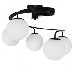 GLOBOSTAR® SELINA 01090 Μοντέρνο Φωτιστικό Οροφής με Ντουί 5 x E27 AC 220-240V IP20 - Μαύρο & Λευκό - Μ63 x Π63 x Υ47cm GLOBOSTAR® SELINA 01090 Μοντέρνο Φωτιστικό Οροφής με Ντουί 5 x E27 AC 220-240V IP20 - Μαύρο & Λευκό - Μ63 x Π63 x Υ47cm