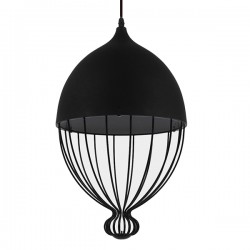 GLOBOSTAR® CANARIO 01107 Vintage Κρεμαστό Φωτιστικό Οροφής με Ντουί 1 x E27 AC 220-240V IP20 - Μαύρο - Μ28 x Π28 x Υ47cm GLOBOSTAR® CANARIO 01107 Vintage Κρεμαστό Φωτιστικό Οροφής με Ντουί 1 x E27 AC 220-240V IP20 - Μαύρο - Μ28 x Π28 x Υ47cm