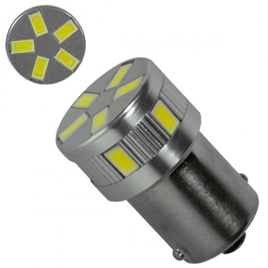 GloboStar® P21W 1156 04485 Λάμπα Αυτοκίνητου LED 1156 11 SMD 5730 1W 440lm 360° DC 12V IP20 Ψυχρό Λευκό 6000K GloboStar® P21W 1156 04485 Λάμπα Αυτοκίνητου LED 1156 11 SMD 5730 1W 440lm 360° DC 12V IP20 Ψυχρό Λευκό 6000K