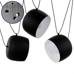 GLOBOSTAR® JASPER 01375 Μοντέρνο Κρεμαστό Φωτιστικό Οροφής με Ντουί 3 x E27 AC 220-240V IP20 - Μαύρο & Λευκό - Μ75 x Π75 x Υ22cm - Σετ 3 Τεμαχίων GLOBOSTAR® JASPER 01375 Μοντέρνο Κρεμαστό Φωτιστικό Οροφής με Ντουί 3 x E27 AC 220-240V IP20 - Μαύρο & Λευκό - Μ75 x Π75 x Υ22cm - Σετ 3 Τεμαχίων