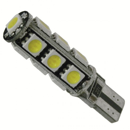 GloboStar® T10 W5W 21540 Λαμπτήρας LED T10 Can Bus με 13 SMD 5050 3.22W DC 12-16V IP20 660lm 120° Ψυχρό Λευκό GloboStar® T10 W5W 21540 Λαμπτήρας LED T10 Can Bus με 13 SMD 5050 3.22W DC 12-16V IP20 660lm 120° Ψυχρό Λευκό