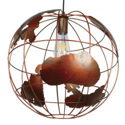 GLOBOSTAR® EARTH 01665 Vintage Κρεμαστό Φωτιστικό Οροφής με Ντουί 1 x E27 AC 220-240V IP20 - Χάλκινο - Μ40 x Π40 x Y40cm GLOBOSTAR® EARTH 01665 Vintage Κρεμαστό Φωτιστικό Οροφής με Ντουί 1 x E27 AC 220-240V IP20 - Χάλκινο - Μ40 x Π40 x Y40cm