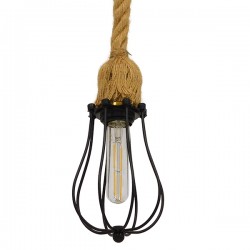 GLOBOSTAR® CAMBER 01594 Vintage Κρεμαστό Φωτιστικό Οροφής με Ντουί 1 x E27 AC 220-240V IP20 - Μαύρο & Μπεζ - Μ11 x Π11 x Υ25cm GLOBOSTAR® CAMBER 01594 Vintage Κρεμαστό Φωτιστικό Οροφής με Ντουί 1 x E27 AC 220-240V IP20 - Μαύρο & Μπεζ - Μ11 x Π11 x Υ25cm