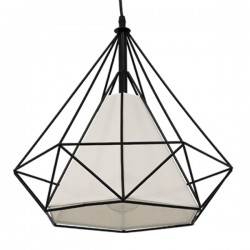 GLOBOSTAR® KAIRI 01618 Μοντέρνο Κρεμαστό Φωτιστικό Οροφής με Ντουί 1 x E27 AC 220-240V IP20 - Μαύρο & Λευκό - Μ38 x Π38 x Υ39cm GLOBOSTAR® KAIRI 01618 Μοντέρνο Κρεμαστό Φωτιστικό Οροφής με Ντουί 1 x E27 AC 220-240V IP20 - Μαύρο & Λευκό - Μ38 x Π38 x Υ39cm