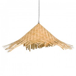 GLOBOSTAR® RICEHAT 01666 Boho Κρεμαστό Φωτιστικό Οροφής με Ντουί 1 x E27 AC 220-240V IP20 - Μπεζ - Μ70 x Π70 x Y25cm GLOBOSTAR® RICEHAT 01666 Boho Κρεμαστό Φωτιστικό Οροφής με Ντουί 1 x E27 AC 220-240V IP20 - Μπεζ - Μ70 x Π70 x Y25cm