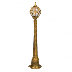 GloboStar® ETOILE 00985 Vintage Φωτιστικό Κολωνάκι Κήπου Μονόφωτο 1 x E27 Μπρονζέ Χρυσό Μεταλλικό Πλέγμα με Μελί Γυάλινη Μπάλα D18 x H102cm GloboStar® ETOILE 00985 Vintage Φωτιστικό Κολωνάκι Κήπου Μονόφωτο 1 x E27 Μπρονζέ Χρυσό Μεταλλικό Πλέγμα με Μελί Γυάλινη Μπάλα D18 x H102cm
