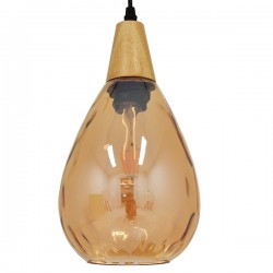 GLOBOSTAR® NOAH 01490 Μοντέρνο Κρεμαστό Φωτιστικό Οροφής με Ντουί 1 x E27 AC 220-240V IP20 - Μελί & Μπεζ - Μ16 x Π16 x Υ30cm GLOBOSTAR® NOAH 01490 Μοντέρνο Κρεμαστό Φωτιστικό Οροφής με Ντουί 1 x E27 AC 220-240V IP20 - Μελί & Μπεζ - Μ16 x Π16 x Υ30cm