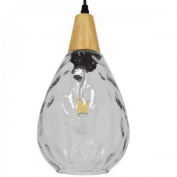 GLOBOSTAR® NOAH 01491 Μοντέρνο Κρεμαστό Φωτιστικό Οροφής με Ντουί 1 x E27 AC 220-240V IP20 - Διάφανο & Μπεζ - Μ16 x Π16 x Υ30cm GLOBOSTAR® NOAH 01491 Μοντέρνο Κρεμαστό Φωτιστικό Οροφής με Ντουί 1 x E27 AC 220-240V IP20 - Διάφανο & Μπεζ - Μ16 x Π16 x Υ30cm