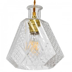 GLOBOSTAR® WHISKEY 01515 Vintage Κρεμαστό Φωτιστικό Οροφής με Ντουί 1 x E27 AC 220-240V IP20 - Διάφανο - Μ11 x Π11 x Υ20cm GLOBOSTAR® WHISKEY 01515 Vintage Κρεμαστό Φωτιστικό Οροφής με Ντουί 1 x E27 AC 220-240V IP20 - Διάφανο - Μ11 x Π11 x Υ20cm