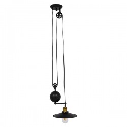 GLOBOSTAR® CARILO 01549 Vintage Κρεμαστό Φωτιστικό Οροφής με Ντουί 1 x E27 AC 220-240V IP20 - Μαύρο & Χρυσό - Μ32 x Π26 x Υ120cm GLOBOSTAR® CARILO 01549 Vintage Κρεμαστό Φωτιστικό Οροφής με Ντουί 1 x E27 AC 220-240V IP20 - Μαύρο & Χρυσό - Μ32 x Π26 x Υ120cm