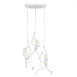 GLOBOSTAR® LITTLE MAN 01654 Μοντέρνο Κρεμαστό Φωτιστικό Οροφής με Ντουί 3 x E27 AC 220-240V IP20 - Λευκό - Μ45 x Π45 x Υ40cm GLOBOSTAR® LITTLE MAN 01654 Μοντέρνο Κρεμαστό Φωτιστικό Οροφής με Ντουί 3 x E27 AC 220-240V IP20 - Λευκό - Μ45 x Π45 x Υ40cm