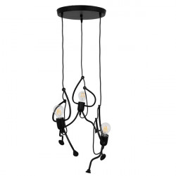 GLOBOSTAR® LITTLE MAN 01655 Μοντέρνο Κρεμαστό Φωτιστικό Οροφής με Ντουί 3 x E27 AC 220-240V IP20 - Μαύρο - Μ45 x Π45 x Υ40cm GLOBOSTAR® LITTLE MAN 01655 Μοντέρνο Κρεμαστό Φωτιστικό Οροφής με Ντουί 3 x E27 AC 220-240V IP20 - Μαύρο - Μ45 x Π45 x Υ40cm