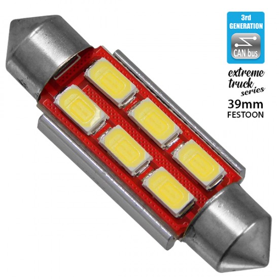 Σωληνωτός LED Extreme Truck Series Can-Bus 3ης Γενιάς 39mm 4.5w 24V Ψυχρό Λευκό 6000k GloboStar 81343 Σωληνωτός LED Extreme Truck Series Can-Bus 3ης Γενιάς 39mm 4.5w 24V Ψυχρό Λευκό 6000k GloboStar 81343
