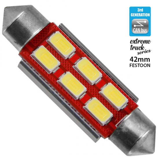 Σωληνωτός LED Extreme Truck Series Can-Bus 3ης Γενιάς 42mm 4.5w 24V Ψυχρό Λευκό 6000k GloboStar 81344 Σωληνωτός LED Extreme Truck Series Can-Bus 3ης Γενιάς 42mm 4.5w 24V Ψυχρό Λευκό 6000k GloboStar 81344