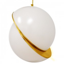 GLOBOSTAR® HUDSON 01555 Μοντέρνο Κρεμαστό Φωτιστικό Οροφής με Ντουί 1 x E27 AC 220-240V IP20 - Λευκό & Χρυσό - Μ30 x Π30 x Υ34cm GLOBOSTAR® HUDSON 01555 Μοντέρνο Κρεμαστό Φωτιστικό Οροφής με Ντουί 1 x E27 AC 220-240V IP20 - Λευκό & Χρυσό - Μ30 x Π30 x Υ34cm