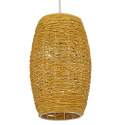 GLOBOSTAR® INCASS 01631 Vintage Κρεμαστό Φωτιστικό Οροφής με Ντουί 1 x E27 AC 220-240V IP20 - Μπεζ - Μ15 x Π15 x Υ25cm GLOBOSTAR® INCASS 01631 Vintage Κρεμαστό Φωτιστικό Οροφής με Ντουί 1 x E27 AC 220-240V IP20 - Μπεζ - Μ15 x Π15 x Υ25cm