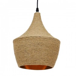 GLOBOSTAR® SHANGHAI ROPE 00916 Boho Κρεμαστό Φωτιστικό Οροφής με Ντουί 1 x E27 AC 220-240V IP20 - Μπεζ - Μ24 x Π24 x Υ30cm GLOBOSTAR® SHANGHAI ROPE 00916 Boho Κρεμαστό Φωτιστικό Οροφής με Ντουί 1 x E27 AC 220-240V IP20 - Μπεζ - Μ24 x Π24 x Υ30cm