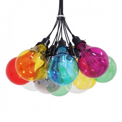 GLOBOSTAR® PARTY 01509 Μοντέρνο Κρεμαστό Φωτιστικό Οροφής με Ντουί 10 x E27 AC 220-240V IP20 - Πολύχρωμο - Μ59 x Π59 x Υ30cm GLOBOSTAR® PARTY 01509 Μοντέρνο Κρεμαστό Φωτιστικό Οροφής με Ντουί 10 x E27 AC 220-240V IP20 - Πολύχρωμο - Μ59 x Π59 x Υ30cm