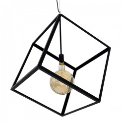 GLOBOSTAR® CUBE 01672 Μοντέρνο Κρεμαστό Φωτιστικό Οροφής με Ντουί 1 x E27 AC 220-240V IP20 - Μαύρο - Μ70 x Π70 x Υ87cm GLOBOSTAR® CUBE 01672 Μοντέρνο Κρεμαστό Φωτιστικό Οροφής με Ντουί 1 x E27 AC 220-240V IP20 - Μαύρο - Μ70 x Π70 x Υ87cm