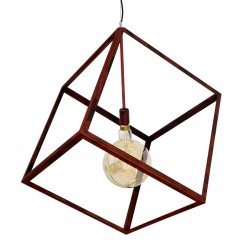 GLOBOSTAR® CUBE 01673 Μοντέρνο Κρεμαστό Φωτιστικό Οροφής με Ντουί 1 x E27 AC 220-240V IP20 - Χάλκινο - Μ70 x Π70 x Υ87cm GLOBOSTAR® CUBE 01673 Μοντέρνο Κρεμαστό Φωτιστικό Οροφής με Ντουί 1 x E27 AC 220-240V IP20 - Χάλκινο - Μ70 x Π70 x Υ87cm