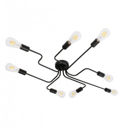 GLOBOSTAR® LIBERTA 00840 Μοντέρνο Φωτιστικό Οροφής με Ντουί 8 x E27 AC 220-240V IP20 - Μαύρο - Μ102 x Π72 x Υ10.5cm GLOBOSTAR® LIBERTA 00840 Μοντέρνο Φωτιστικό Οροφής με Ντουί 8 x E27 AC 220-240V IP20 - Μαύρο - Μ102 x Π72 x Υ10.5cm