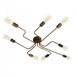 GLOBOSTAR® LIBERTA 00841 Μοντέρνο Φωτιστικό Οροφής με Ντουί 8 x E27 AC 220-240V IP20 - Μπρούτζινο - Μ102 x Π72 x Υ10.5cm GLOBOSTAR® LIBERTA 00841 Μοντέρνο Φωτιστικό Οροφής με Ντουί 8 x E27 AC 220-240V IP20 - Μπρούτζινο - Μ102 x Π72 x Υ10.5cm