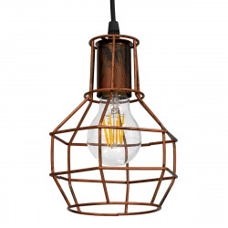 GLOBOSTAR® CAGE 00866 Vintage Κρεμαστό Φωτιστικό Οροφής με Ντουί 1 x E27 AC 220-240V IP20 - Χάλκινο - Μ15 x Π15 x Υ22cm GLOBOSTAR® CAGE 00866 Vintage Κρεμαστό Φωτιστικό Οροφής με Ντουί 1 x E27 AC 220-240V IP20 - Χάλκινο - Μ15 x Π15 x Υ22cm