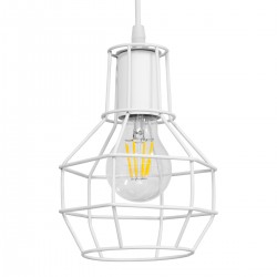 GLOBOSTAR® CAGE 00867 Vintage Κρεμαστό Φωτιστικό Οροφής με Ντουί 1 x E27 AC 220-240V IP20 - Λευκό - Μ15 x Π15 x Υ22cm GLOBOSTAR® CAGE 00867 Vintage Κρεμαστό Φωτιστικό Οροφής με Ντουί 1 x E27 AC 220-240V IP20 - Λευκό - Μ15 x Π15 x Υ22cm