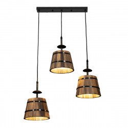 GLOBOSTAR® CEBU 00889 Vintage Κρεμαστό Φωτιστικό Οροφής με Ντουί 3 x E27 AC 220-240V IP20 - Καφέ & Μαύρο - Μ55.5 x Π18.5 x Y210cm GLOBOSTAR® CEBU 00889 Vintage Κρεμαστό Φωτιστικό Οροφής με Ντουί 3 x E27 AC 220-240V IP20 - Καφέ & Μαύρο - Μ55.5 x Π18.5 x Y210cm