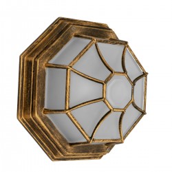 GLOBOSTAR® RUBY 00913 Vintage Φωτιστικό Οροφής με Ντουί 1 x E27 AC 220-240V IP20 - Χάλκινο Εφέ Σκουριάς - Μ21 x Π21 x Υ10cm GLOBOSTAR® RUBY 00913 Vintage Φωτιστικό Οροφής με Ντουί 1 x E27 AC 220-240V IP20 - Χάλκινο Εφέ Σκουριάς - Μ21 x Π21 x Υ10cm