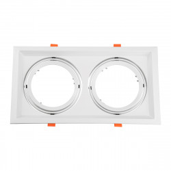 GLOBOSTAR® VITA 77854 Χωνευτή Κινούμενη Βάση για 2 x Σποτ AR111 για Ντουί GU10/GU5.3 IP20 - Λευκό - Μ33.5 x Π18 x Υ5.5cm / Q32.5 x 17cm GLOBOSTAR® VITA 77854 Χωνευτή Κινούμενη Βάση για 2 x Σποτ AR111 για Ντουί GU10/GU5.3 IP20 - Λευκό - Μ33.5 x Π18 x Υ5.5cm / Q32.5 x 17cm