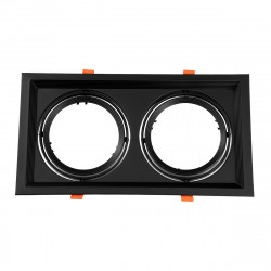 GLOBOSTAR® VITA 77855 Χωνευτή Κινούμενη Βάση για 2 x Σποτ AR111 για Ντουί GU10/GU5.3 IP20 - Μαύρο Ματ - Μ33.5 x Π18 x Υ5.5cm / Q32.5 x 17cm GLOBOSTAR® VITA 77855 Χωνευτή Κινούμενη Βάση για 2 x Σποτ AR111 για Ντουί GU10/GU5.3 IP20 - Μαύρο Ματ - Μ33.5 x Π18 x Υ5.5cm / Q32.5 x 17cm