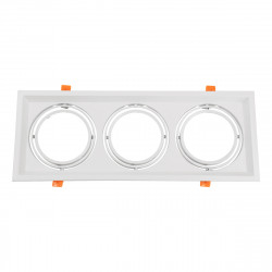 GLOBOSTAR® VITA 77856 Χωνευτή Κινούμενη Βάση για 3 x Σποτ AR111 για Ντουί GU10/GU5.3 IP20 - Λευκό - Μ48.7 x Π18 x Υ5.5cm / Q47.5 x 17cm GLOBOSTAR® VITA 77856 Χωνευτή Κινούμενη Βάση για 3 x Σποτ AR111 για Ντουί GU10/GU5.3 IP20 - Λευκό - Μ48.7 x Π18 x Υ5.5cm / Q47.5 x 17cm