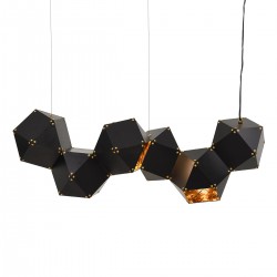 GLOBOSTAR® WELLES REPLICA 00797 Μοντέρνο Κρεμαστό Φωτιστικό Οροφής με Ντουί 6 x E14 AC 220-240V IP20 - Μαύρο & Χρυσό - Μ98 x Π32 x Υ30cm GLOBOSTAR® WELLES REPLICA 00797 Μοντέρνο Κρεμαστό Φωτιστικό Οροφής με Ντουί 6 x E14 AC 220-240V IP20 - Μαύρο & Χρυσό - Μ98 x Π32 x Υ30cm