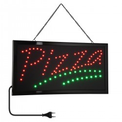 GloboStar® 75684 Φωτιστικό Ταμπέλα LED Σήμανσης PIZZA με Πρίζα AC 230V Μ48xΠ25xΥ2cm GloboStar® 75684 Φωτιστικό Ταμπέλα LED Σήμανσης PIZZA με Πρίζα AC 230V Μ48xΠ25xΥ2cm
