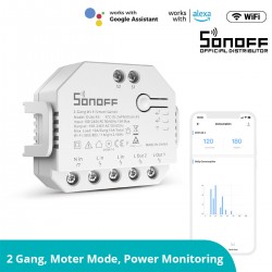 GloboStar® 80006 SONOFF DUALR3 - Wi-Fi Smart Switch Two Way Dual Relay & Power Measuring - 2 Output Channel GloboStar® 80006 SONOFF DUALR3 - Wi-Fi Smart Switch Two Way Dual Relay & Power Measuring - 2 Output Channel