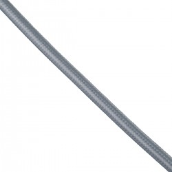 GloboStar® 77612 Στρογγυλό Υφασμάτινο Καλώδιο 1m 2 x 0.75mm² Ασημί GloboStar® 77612 Στρογγυλό Υφασμάτινο Καλώδιο 1m 2 x 0.75mm² Ασημί