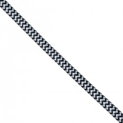 GloboStar® 77613 Στρογγυλό Υφασμάτινο Καλώδιο 1m 2 x 0.75mm² Dublo Άσπρο Μαύρο GloboStar® 77613 Στρογγυλό Υφασμάτινο Καλώδιο 1m 2 x 0.75mm² Dublo Άσπρο Μαύρο