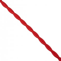 GloboStar® 77621 Πλεκτό Υφασμάτινο Καλώδιο 1m 2 x 0.75mm² Κόκκινο GloboStar® 77621 Πλεκτό Υφασμάτινο Καλώδιο 1m 2 x 0.75mm² Κόκκινο