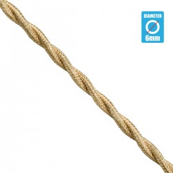 GloboStar® 77624 Πλεκτό Υφασμάτινο Καλώδιο 1m 2 x 0.75mm² Μπέζ GloboStar® 77624 Πλεκτό Υφασμάτινο Καλώδιο 1m 2 x 0.75mm² Μπέζ