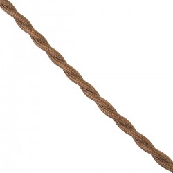 GloboStar® 77625 Πλεκτό Υφασμάτινο Καλώδιο 1m 2 x 0.75mm² Καφέ Ανοιχτό GloboStar® 77625 Πλεκτό Υφασμάτινο Καλώδιο 1m 2 x 0.75mm² Καφέ Ανοιχτό