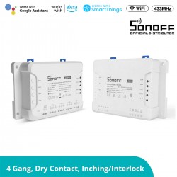GloboStar® 80011 SONOFF 4CHPROR3 - Wi-Fi Smart Switch DIY Four Way 4 Gang & RF Control - 4 Output Channel GloboStar® 80011 SONOFF 4CHPROR3 - Wi-Fi Smart Switch DIY Four Way 4 Gang & RF Control - 4 Output Channel